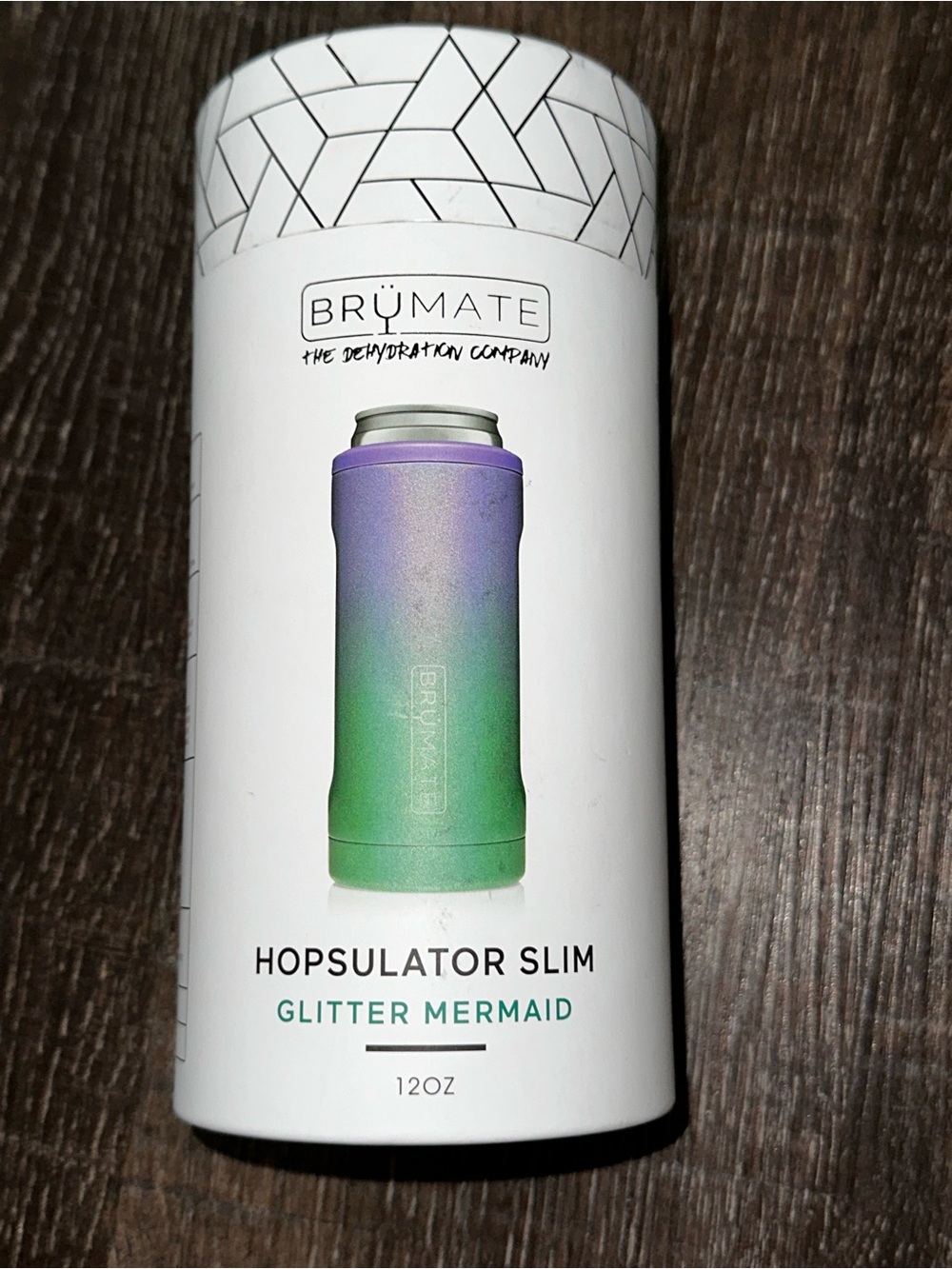NIB BrüMate Hopsulator Slim Can Cooler — Glitter Mermaid